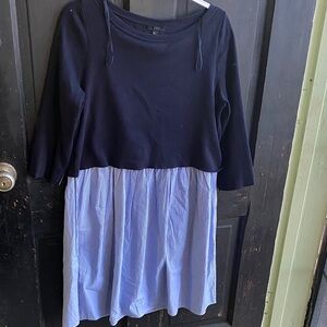 COS Navy and Light Blue Dress